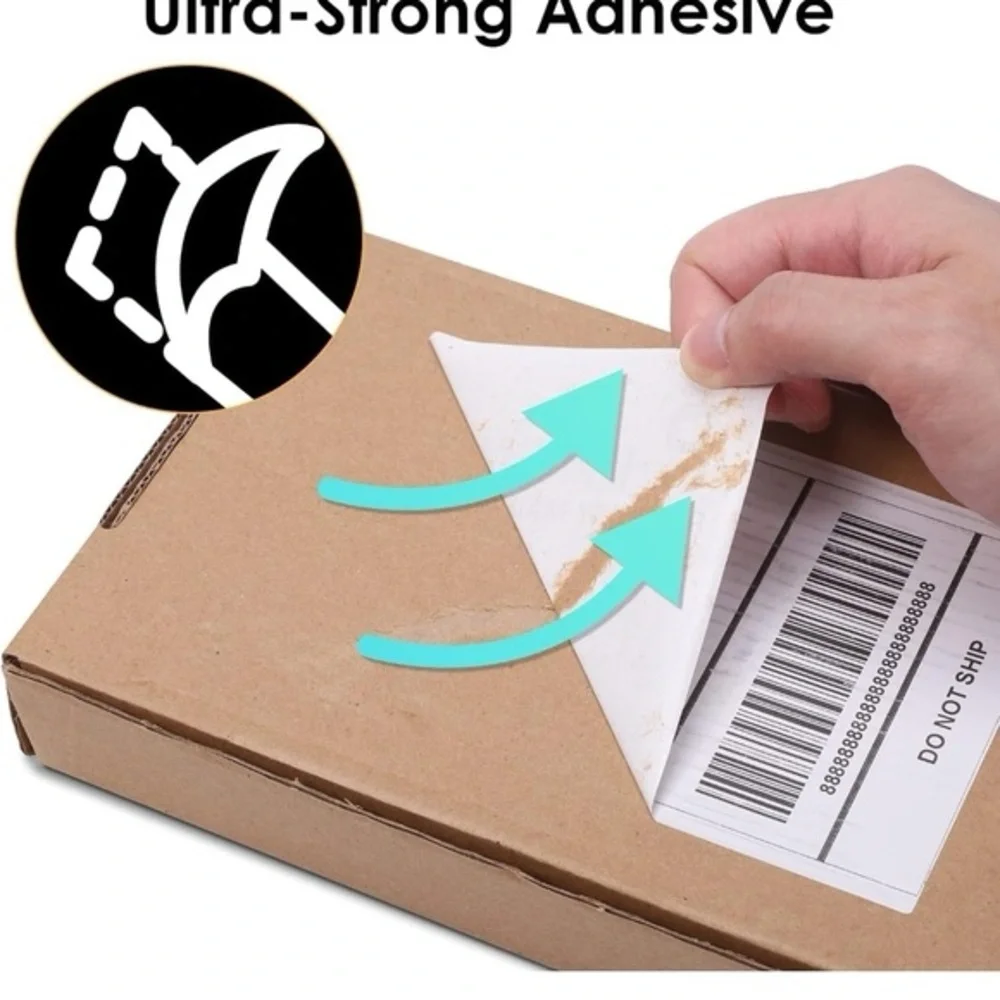 White Shipping Label Roll